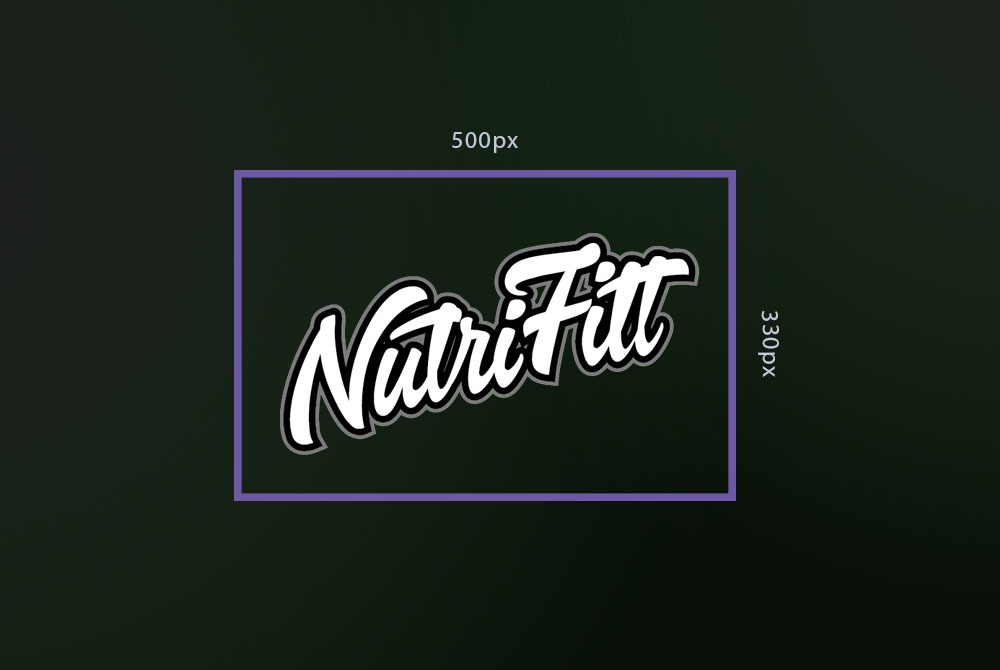 Brand logo layout on a 500 by 330 pixel canvas